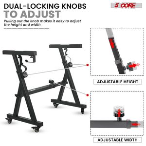 Supporto per Tastiera Portatile a Z Robusto e Regolabile, Altezza 92,7 cm e Larghezza 82,5 cm, per Strumenti Musicali - Product Image 3