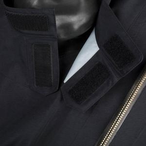 Men Blue Waterproof <b>Work</b> Coverall Nylon Drysuit with <b>Black</b> Panels and Yellow Zipper Design - Product Image 3