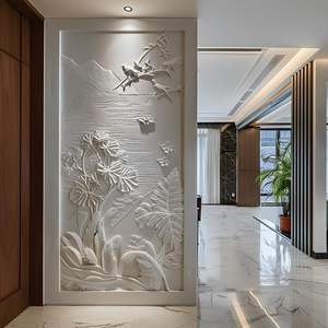 Panel de Mural de Pared de Mármol Hecho a Mano para Interiores de Villas y Hoteles - Product Image 2