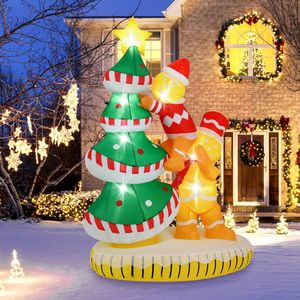 Albero di Natale Gonfiabile 2,1m con Luci LED e Ventilatore Integrato per Decorazioni Natalizie da Esterno - Product Image 1