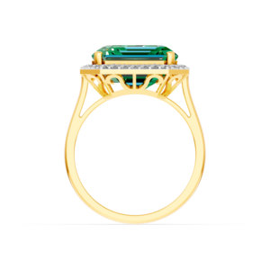 Anillo de Oro Sólido de 14K, 9K, 10K, 18K con Gema de Laboratorio de 8 Quilates, Certificado IGI, Fabricante de Joyería Fina Ética OEM ODM, Venta al por Mayor E201343 - Product Image 3