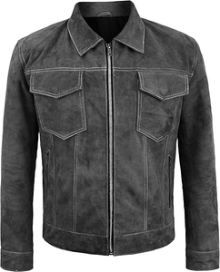 Premium unisex <b>Suede</b> Leather <b>Jacket</b> Luxury Soft Touch Casual Winter Fashion Coat for Streetwear & Everyday Wear man and woman - Product Image 5