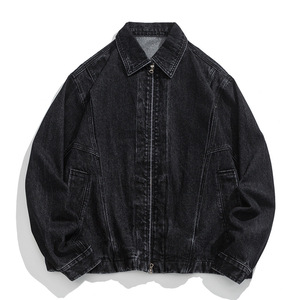 OEM <b>Custom</b> LOGO Men Outwear Buttons Vintage Washed <b>Denim</b> <b>Jackets</b> High Quality Men's High Street Wear Jeans <b>Jacket</b> for Men - Product Image 2