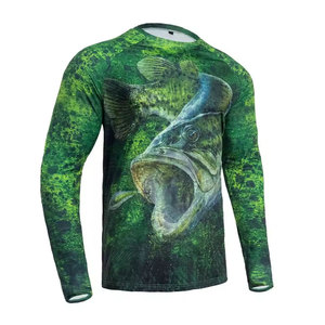 Chemise de pêche à manches longues pour homme, impression par sublimation, motif de poisson, UPF 50, anti-UV, vêtements d'extérieur - Product Image 3