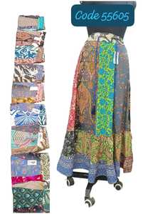 Jupe indienne en coton colorée style hippie pour femme, patchwork bohème élastique, idéale pour la maternité - Vente en gros - Product Image 2