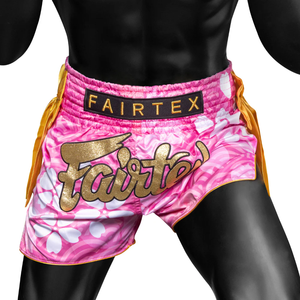 Shorts de Muay Thai Fairtex con Diseños Únicos, Shorts de Muay Thai Personalizados, Shorts de Kickboxing de Satén Rosa, Shorts de Boxeo, Proveedor OEM - Product Image 3