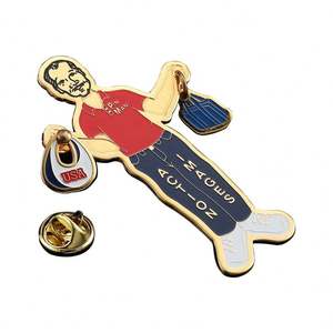 Stainless steel Cute Cool Modern Style Custom Design Club Sports Lapel <b>Pins</b> Soft Enamel <b>Badge</b> - Product Image 2