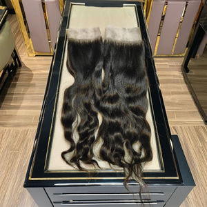 Vente en gros de cheveux bruts alignés sur les cuticules 100 cheveux humains vierges vison cheveux brésiliens raides 3 faisceaux avec fermeture en dentelle 5X5 6X6 - Product Image 5