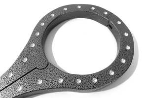 Juego de esposas de cuero para bondage con collar, color y diseño personalizados, del fabricante. - Product Image 3