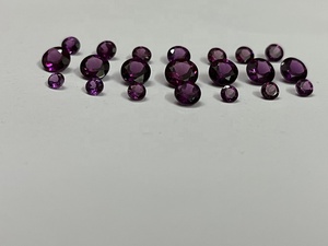 พลอยโรโดไลท์โกเมนธรรมชาติ,พลอยรูปทรงกลมปรับเทียบทรงหลวมสร้อยคอโดย Sadiya International - Product Image 6