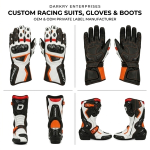 Traje de Cuero Personalizado para Motociclismo de Competición al por Mayor OEM, Equipo de Protección para Motociclistas para Días de Pista, Ropa de Cuero Vacuno con Armadura CE - Product Image 5
