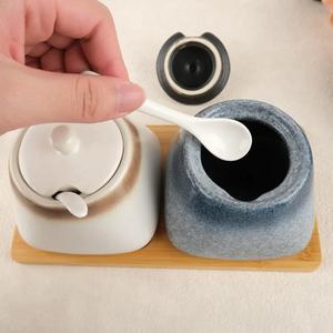 Tarro de Almacenamiento Esmaltado a Mano con Tapa, Forma Cónica Elegante, Organizador Compacto para Encimera, Elegante Contenedor para Despensa de Cocina - Product Image 4