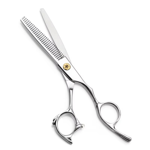 Ciseaux à cheveux en acier inoxydable pour la coiffure et l'éclaircissement des cheveux, à pointe arrondie, pour droitiers, longs, pour salon et barbier - Product Image 1