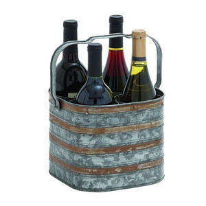 Seau à glace rond en fer galvanisé avec support, outil de bar, pour bière, vin, champagne, décoratif - Product Image 5