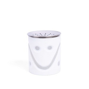 White <b>Ceramic</b> Incense Burner with Smile Face Design Aromatherapy <b>Diffuser</b> for Indoor Use - Product Image 2