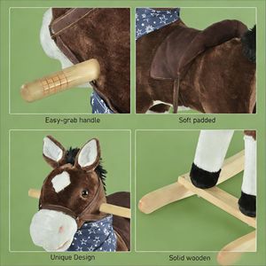 Cavallo a Dondolo in Peluche a Forma di Cowboy per Bambini - Product Image 5