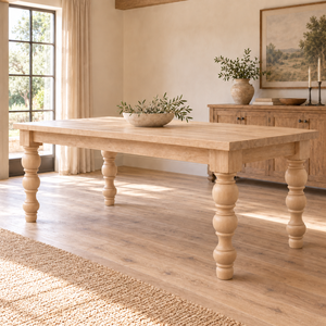 Pieds de meubles tournés en bois, forme ronde, bois massif, modernes, robustes, installation facile pour la maison et le bureau - Product Image 3