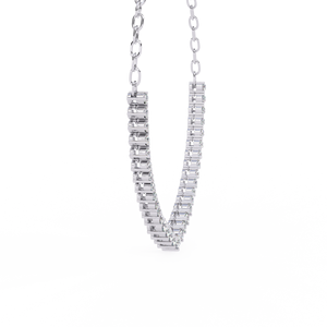 Collar de tenis en forma de U de platino PT950 para mujer, joyería de diamantes, regalo de aniversario, joyería de tenis de moda con diamantes - Product Image 4