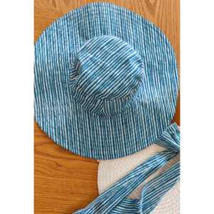 Sombrero de playa deportivo reversible Tropical Nights/Indigo Stripes - Product Image 1