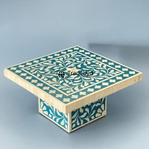 Support à gâteau rectangulaire décoratif en os incrusté, qualité supérieure, écologique, fait main, pour service de table Tradebyd - Product Image 4