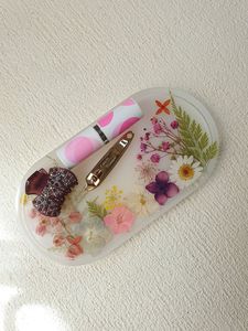 Premium Quality Resin Organizer <b>Tray</b> For Bathroom Essentials Cosmetics And Modern Countertop Decoration Display - Product Image 5