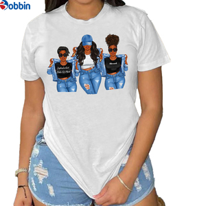 Camiseta Personalizada para Mujer, Moderna, con Estampado Bonito, Blanca, de Manga Corta, Cuello Redondo, Tejida, para Primavera, Verano y Otoño - Product Image 5