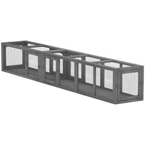 Cuccia e Tunnel per Gatti in Legno Combinabile, Grigio Scuro - Arredamento e Cuccette per Animali Domestici - Product Image 5