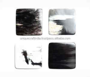 <b>Rustic</b> Horn Coaster <b>Set</b> Natural, Handcrafted Elegance for <b>Tables</b> & Countertops Unique <b>Dining</b> Decor Wholesale Bulk Offer - Product Image 2