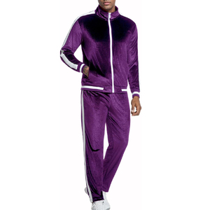 Plus Size Eco-Friendly Solid Winter Streetwear 100% Cotton Four-Way Stretch Velvet <b>Tracksuit</b> Oversized <b>Velour</b> Sweatpants Jogger - Product Image 1
