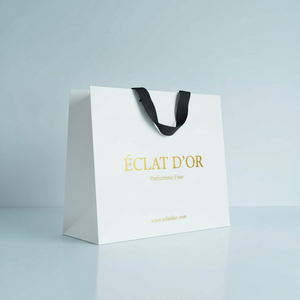 Bolsa de Compras de Papel Blanco Ecológica Hecha a Mano con Logotipo Personalizado y Asa para Empaquetado Minorista en Supermercados - Product Image 6