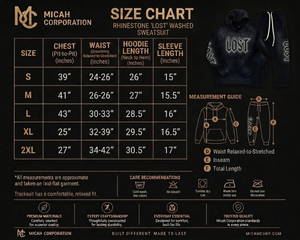 Men Rhinestone Tracksuit Washed Black Heavyweight Cotton Pullover Hoodie and Sweatpants Set Streetwear Crewneck Trim - Product Image 5