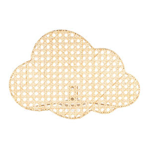 Delicate Woven Cloud <b>Light</b> Accent Piece rattan decorate kid Natural Material For <b>Nursery</b> Room Wall Hanging Decorate Item - Product Image 1