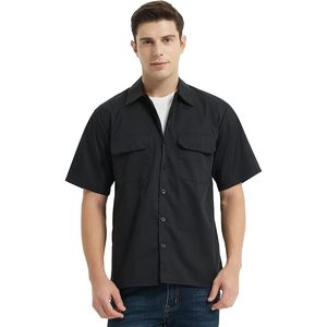 2025 Chemise de travail à manches courtes avec col droit uniforme utilitaire résistant aux taches et aux rides - Product Image 4