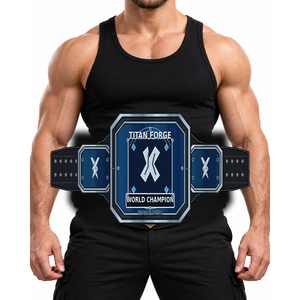 Cinturón de Campeonato Personalizado Titan Forge para Lucha Libre, Boxeo, MMA, Placas Metálicas, Correa de Cuero PU, Logotipo Personalizado, Fabricante OEM - Product Image 1