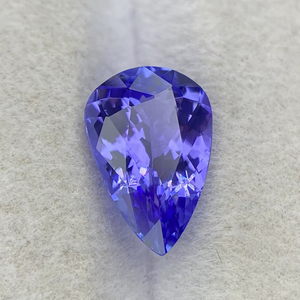 Tanzanite Naturelle Certifiée, Coupe Poire, Pierre Précieuse Non Montée, Couleur et Lueur Exceptionnelles, Zoisite Naturelle, 1,83 Carat, Propre à la Loupe - Product Image 1