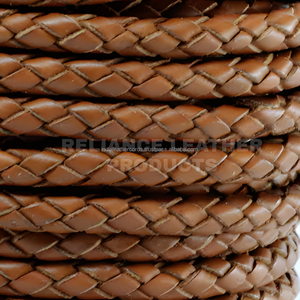 Cordón de Cuero Trenzado Redondo Genuino Marrón Brillante de 5mm, Económico, al por Mayor, Cuerda de Cuero Premium para Joyería, Fabricante - Product Image 4