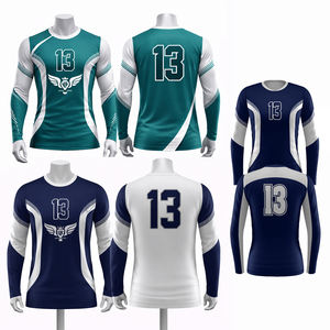 เสื้อวอลเลย์บอลแขนยาวแบบสั่งทำขายส่งปี 2026 สำหรับผู้ชาย พิมพ์ลายแบบซับลิเมชั่น ชุดทีม ระบายอากาศได้ดี แห้งเร็ว เสื้อกีฬา - Product Image 1