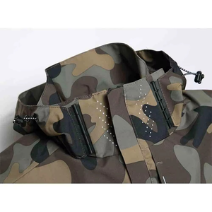 Veste de chasse d'hiver personnalisée, douce et chaude, en softshell, imprimé camouflage, logo sur le devant, doublure en polyester, pour adultes unisexes - Product Image 3