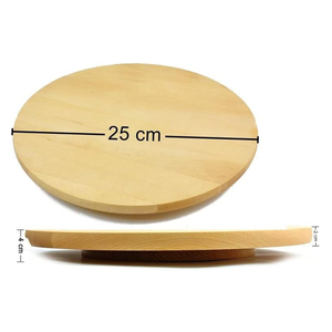 Swivel Turntable Mango Wood Handmade Multifunctional Modern <b>Lazy</b> <b>Susan</b> Kitchen Countertop Organizer Pantry Condiments Holder - Product Image 3