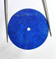 Dial Jam Tangan Lapis Lazuli Biru Royal 30.50mm X 0.60mm Cakram Buatan Tangan Lubang Tengah 2mm Ukuran/Ketebalan Dapat Disesuaikan untuk Pembuatan Jam K