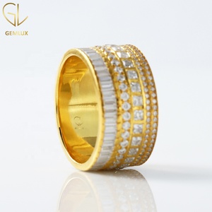 แหวนทอง 14K ประดับเพชรโมอิสซาไนต์สำหรับวันครบรอบแต่งงาน แหวนแต่งงานแบบ Illusion สำหรับผู้หญิง แหวนเพชรโมอิสซาไนต์หลากหลายรูปทรง - Product Image 3