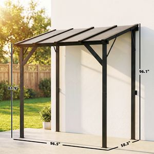 Gazebo con Tetto Rigido in Policarbonato per Barbecue all'Aperto, Patio e Giardino - Product Image 3