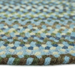 Geometric Flat Weave Wool Acrylic Area <b>Rug</b> Rectangle Bohemian Style Non-Slip Rubber Backing Living Room Use Thin 0.2-0.4 in - Product Image 3