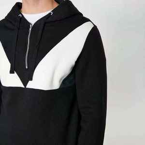 Sweat à capuche décontracté pour homme, coupe-vent, avec fermeture éclair quart de tour, logo personnalisé, nouveau style, fermeture éclair verticale, 100 % coton molletonné, anti-rétrécissement - Product Image 6