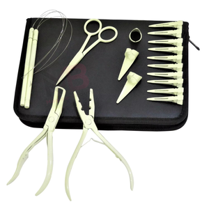 Outils d'extension capillaire de style premium, couleur personnalisée avec logo et étui sur mesure, pinces, ciseaux, clips et outils à boucles - Product Image 1