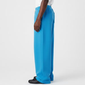 Custom Made Heavyweight 100% Cotton Canvas High Quality Mid Casual Loose Stacked Wide Leg Pants Drawstring <b>Flare</b> <b>Men</b> Sweatpants - Product Image 3
