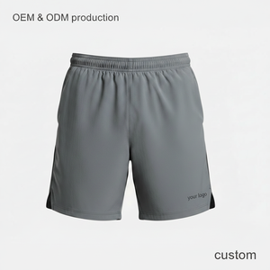 Shorts de pickleball personnalisables pour hommes, 5 pouces, polyester/coton, légers, taille élastique, impression sublimée, protection UV, séchage rapide - Product Image 1