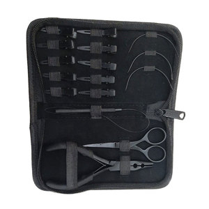 Pinzas para Extensiones de Cabello de Acero Inoxidable Quirúrgico con Logotipo Personalizado en Negro Mate, Herramienta Profesional para Instalar y Retirar Extensiones de Cabello - Product Image 2