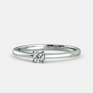 Anillo de Compromiso con Corte Brillante Chapado en Oro de 18K Cultivado en Laboratorio para Mujer |   Anillo de Compromiso y Boda Moderno con Certificación IGI - Product Image 2