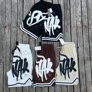 Custom <b>Y2K</b> Gothic Cross <b>Shorts</b> Mens High Quality Oversized Printed Streetwear <b>Shorts</b> Varsity Striped Hem Custom <b>Shorts</b> - Product Image 2